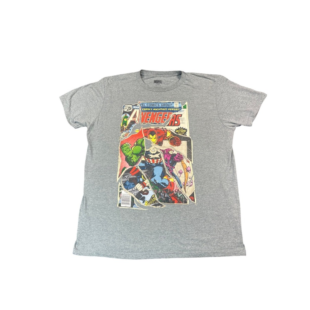 Marvel T-Shirt Men's XL Gray Short Sleeve